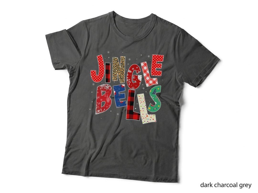 Red Plaid Jingle Bells Christmas Family Pajama T-Shirt