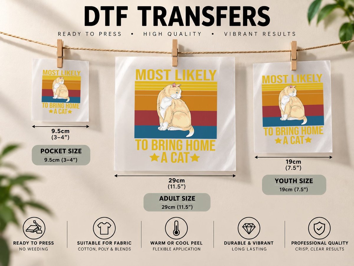 Retro Most Likely to Bring Home a Cat Christmas Vintage DTF Transfer Iron On