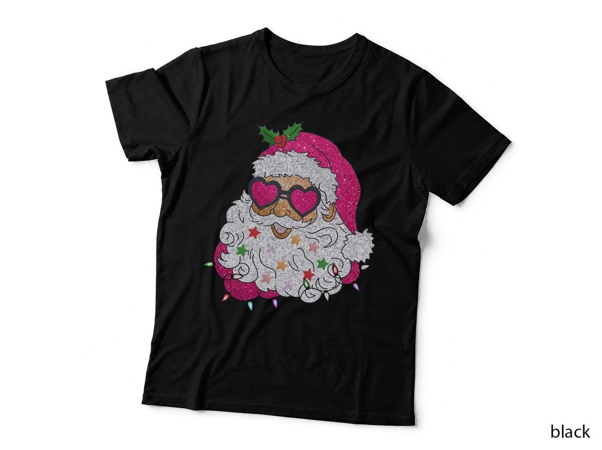 Retro Vintage Christmas Santa Claus Face Funny Old Fashioned T-Shirt