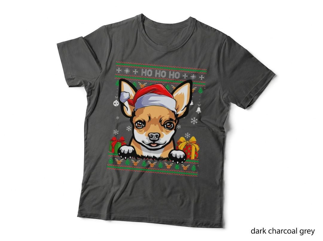 Santa Chihuahua Dog Ugly Sweater Christmas Pajama Dog Lover T-Shirt