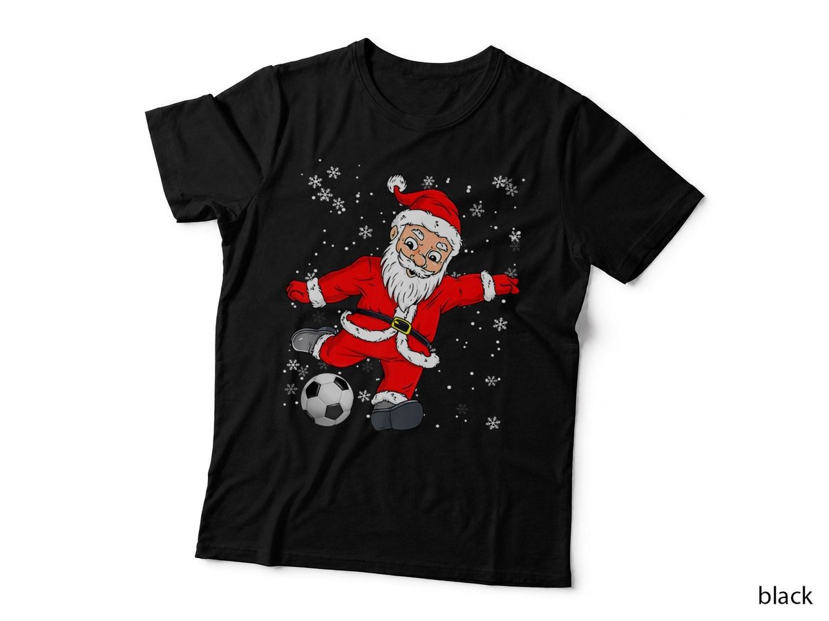 Santa Claus Soccer Christmas Xmas Party Sport Lover, Santa Christmas T-Shirt