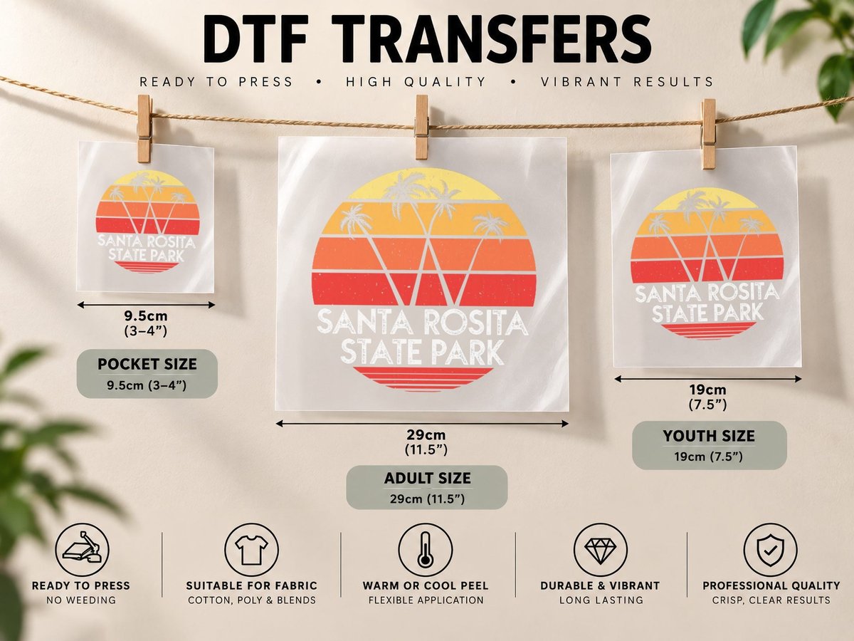 Santa Rosita State Park DTF Transfer Iron On