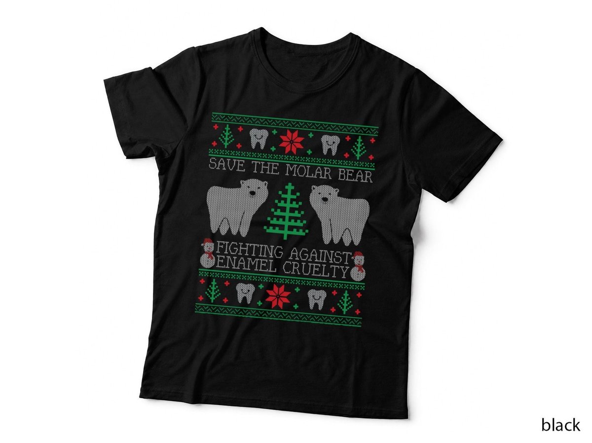Save the Molar Bear Dental Dentist Ugly Christmas Sweaters T-Shirt