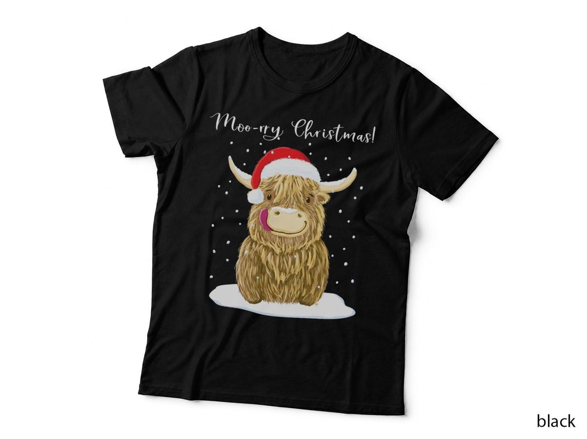Scottish Highland Cow, Moo-Rry Christmas Wee Hamish Classic T-Shirt