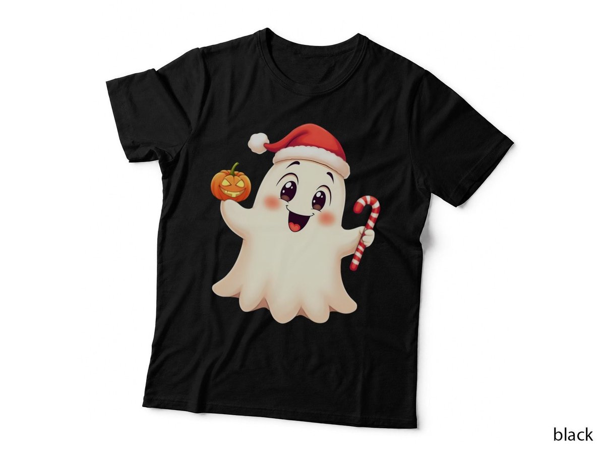 Spooky Christmas Ghost, Holiday Halloween 5 T-Shirt