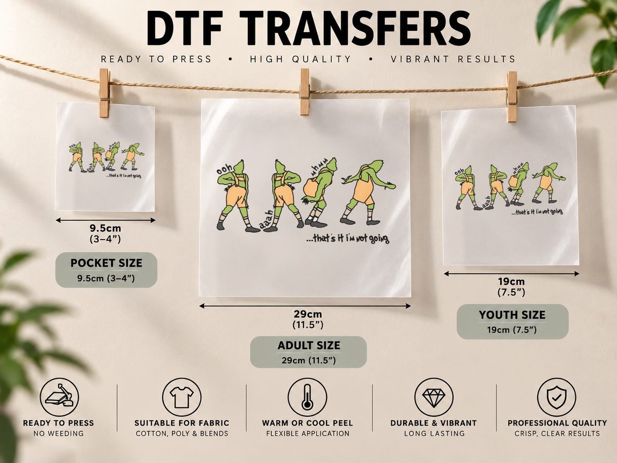 That's It I'm Not Going, Grinch Christmas DTF Transfer Iron On