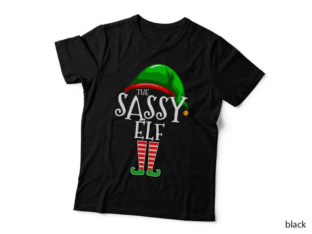 The Sassy Elf Family Matching Group Christmas Gift Funny T-Shirt