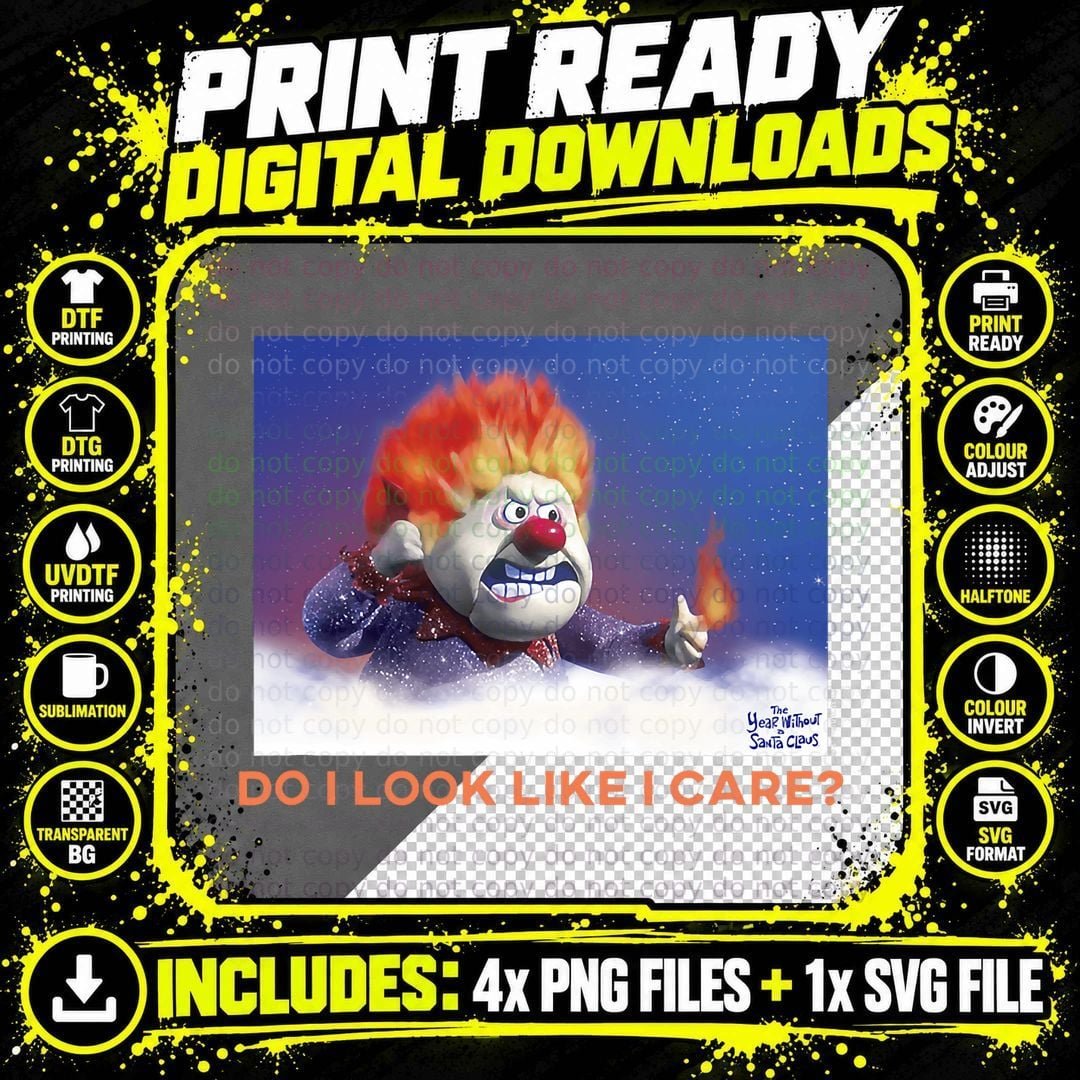 The Year Without a Santa Claus Heat Miser Quote Box up Png SVG Digital Bundle