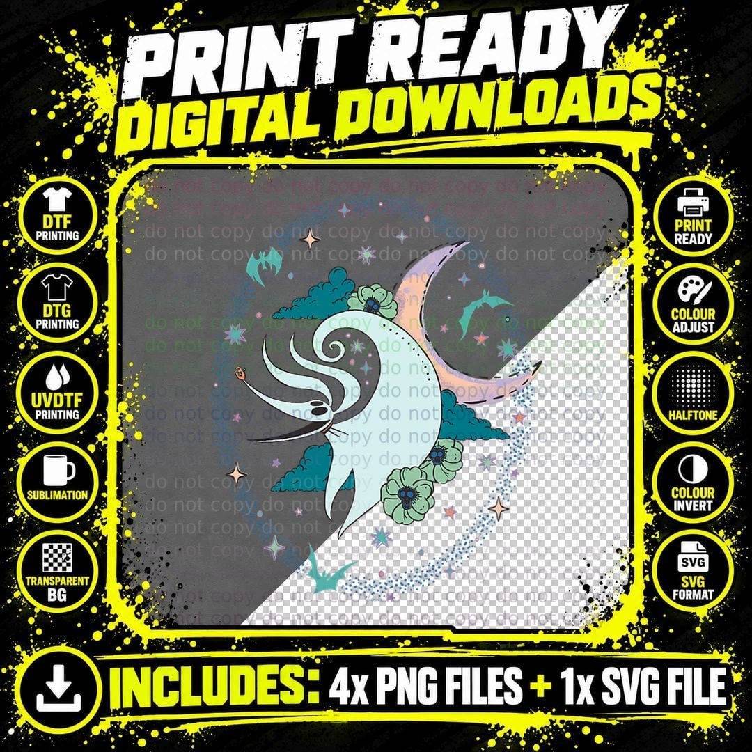 Tim Burton's the Nightmare Before Christmas Zero Png SVG Digital Bundle