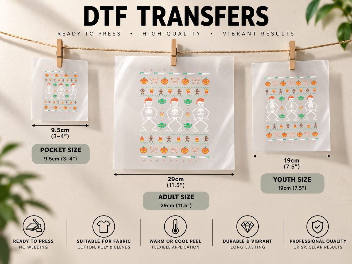 Trick or Christmas DTF Transfer Iron On