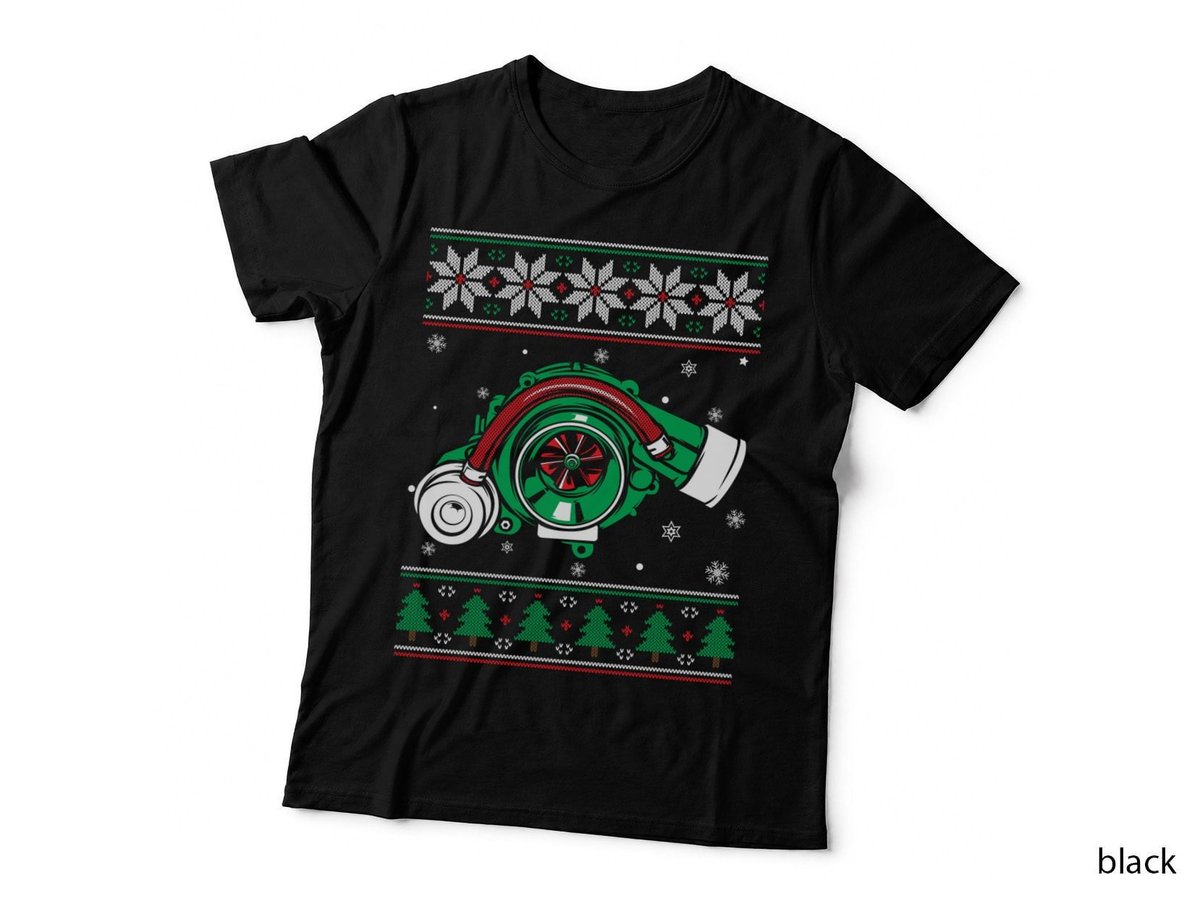 Turbo Car Mechanic Matching Ugly Christmas Racing Drifting Sweatshirt T-Shirt