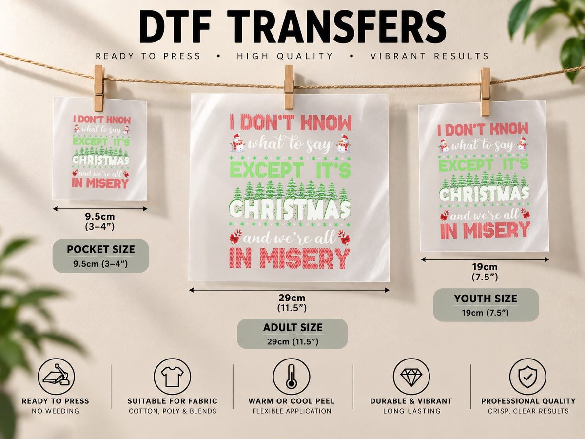Vacation Santa Xmas Gifts Ugly Christmas DTF Transfer Iron On