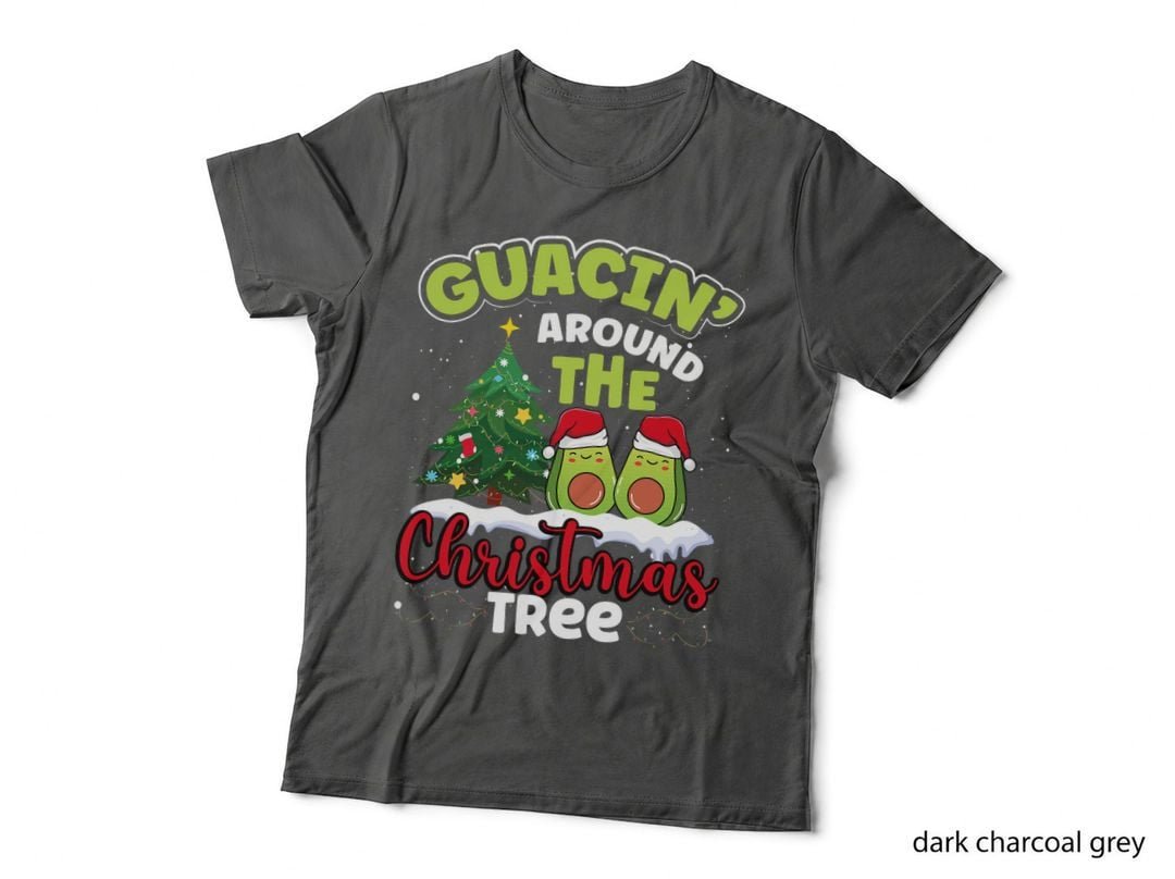 Vegan Avocado Guacamole - Guacin Around the Christmas Tree T-Shirt