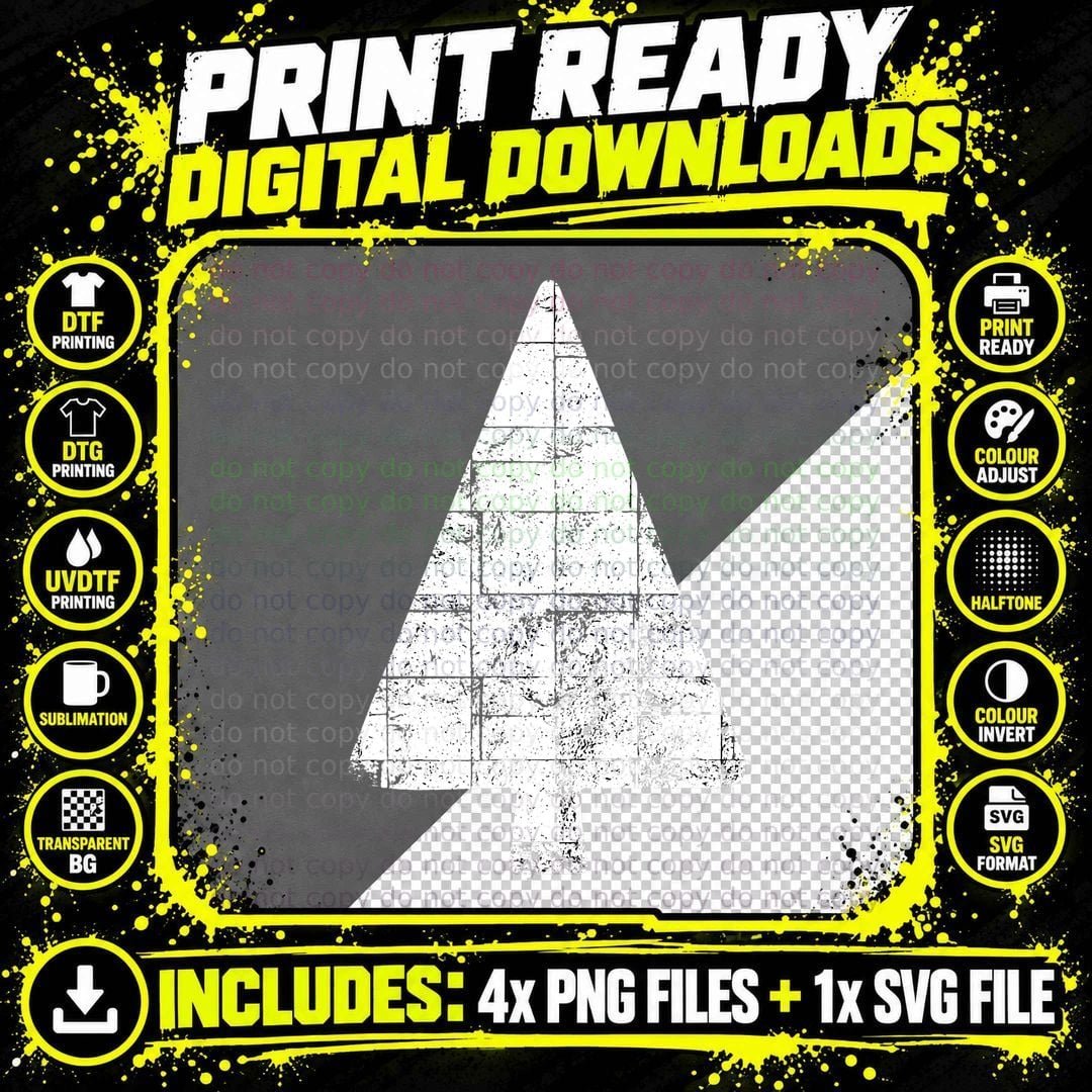 Vintage Christmas Tree Matching Retro Family Christmas Png SVG Digital Bundle