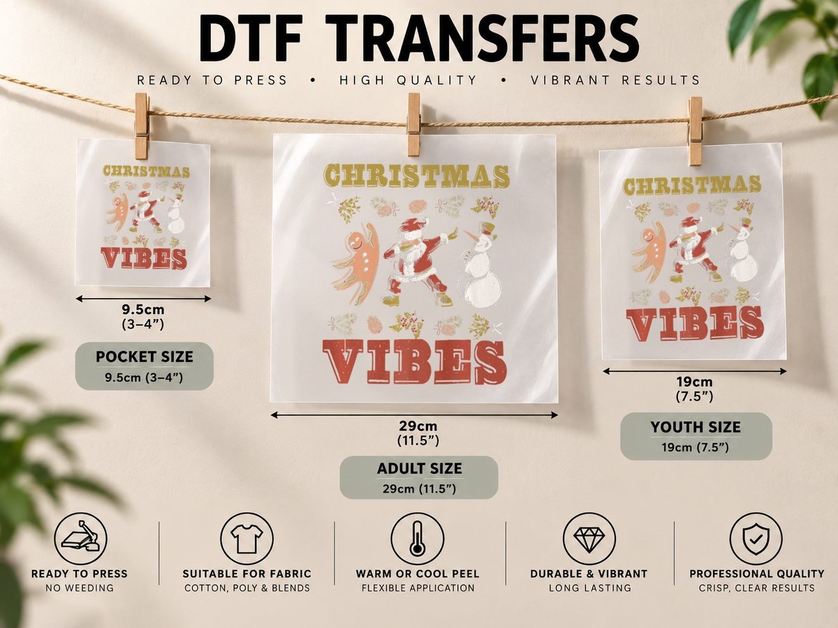 Vintage Groovy Trip Vibes Christmas Dab Dabbing Christmas DTF Transfer Iron On