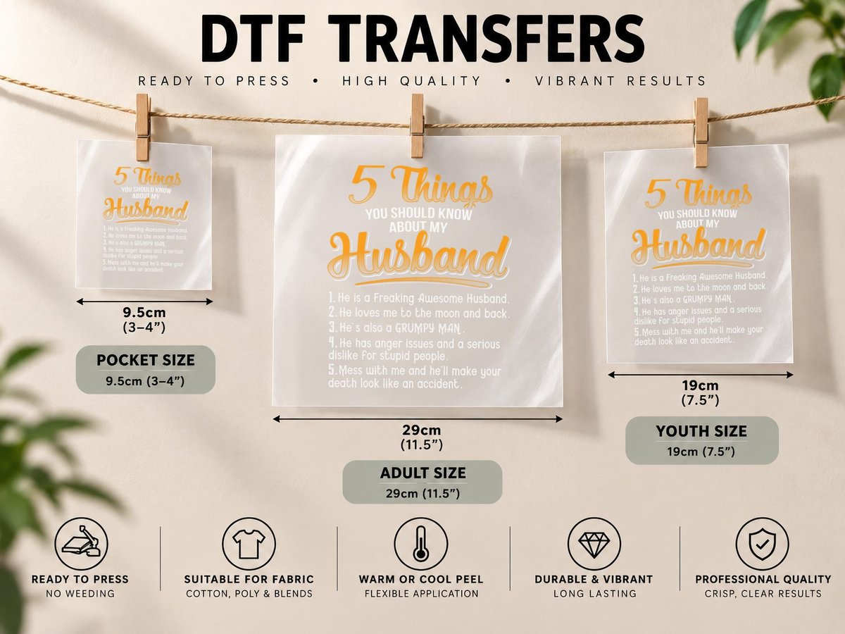5 Things You Should Know About My Husband Christmas Gift DTF Transfer Iron On