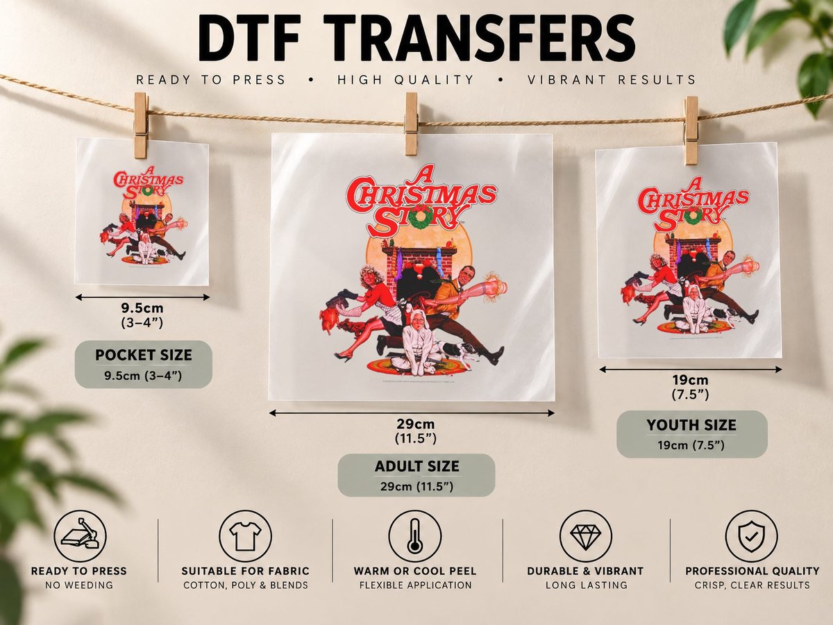 A Christmas Story Group Shot Poster DTF Transfer Iron On