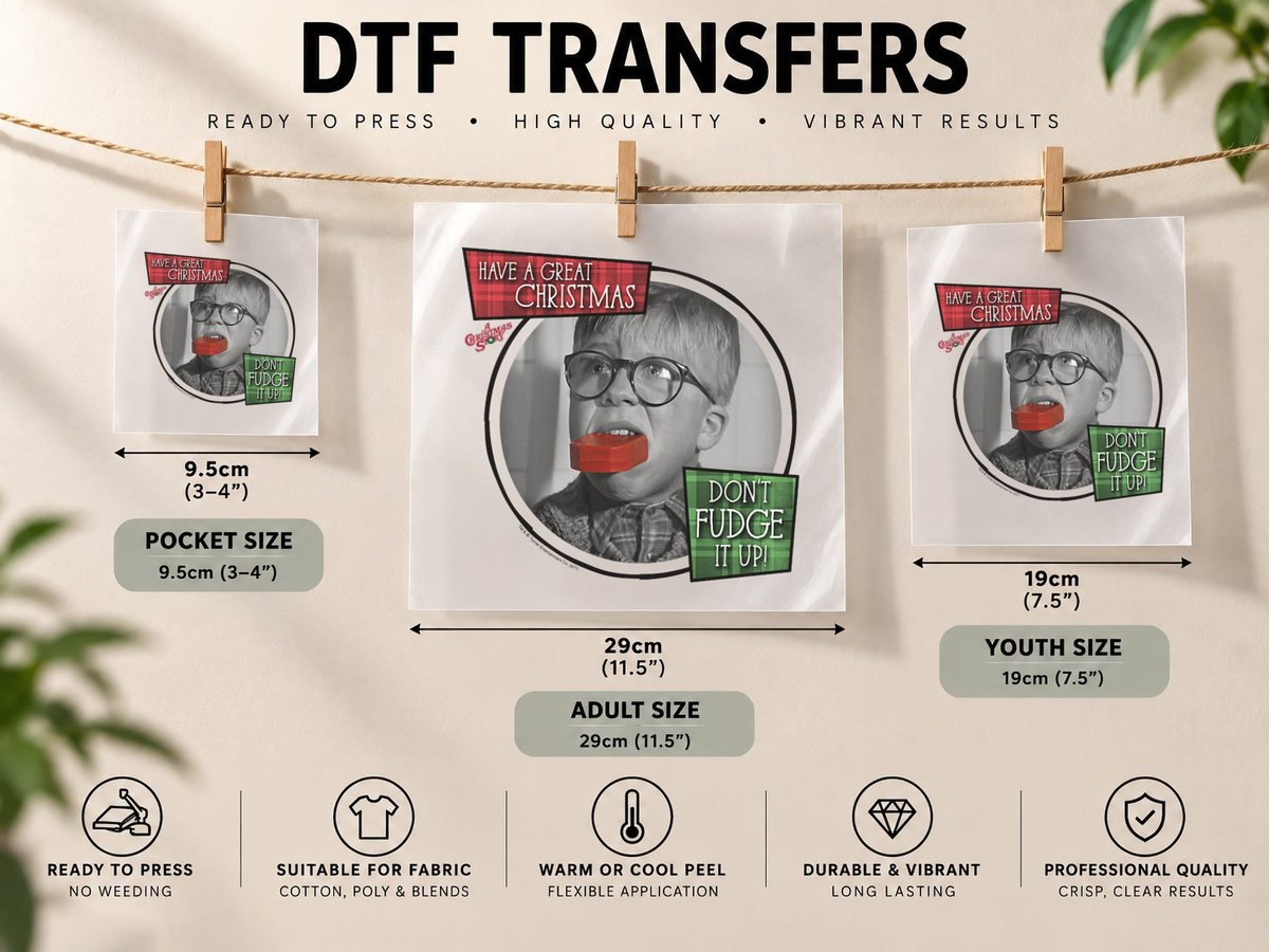 A Christmas Story Have a Great Christmas, Xmas Present DTF Transfer Iron On
