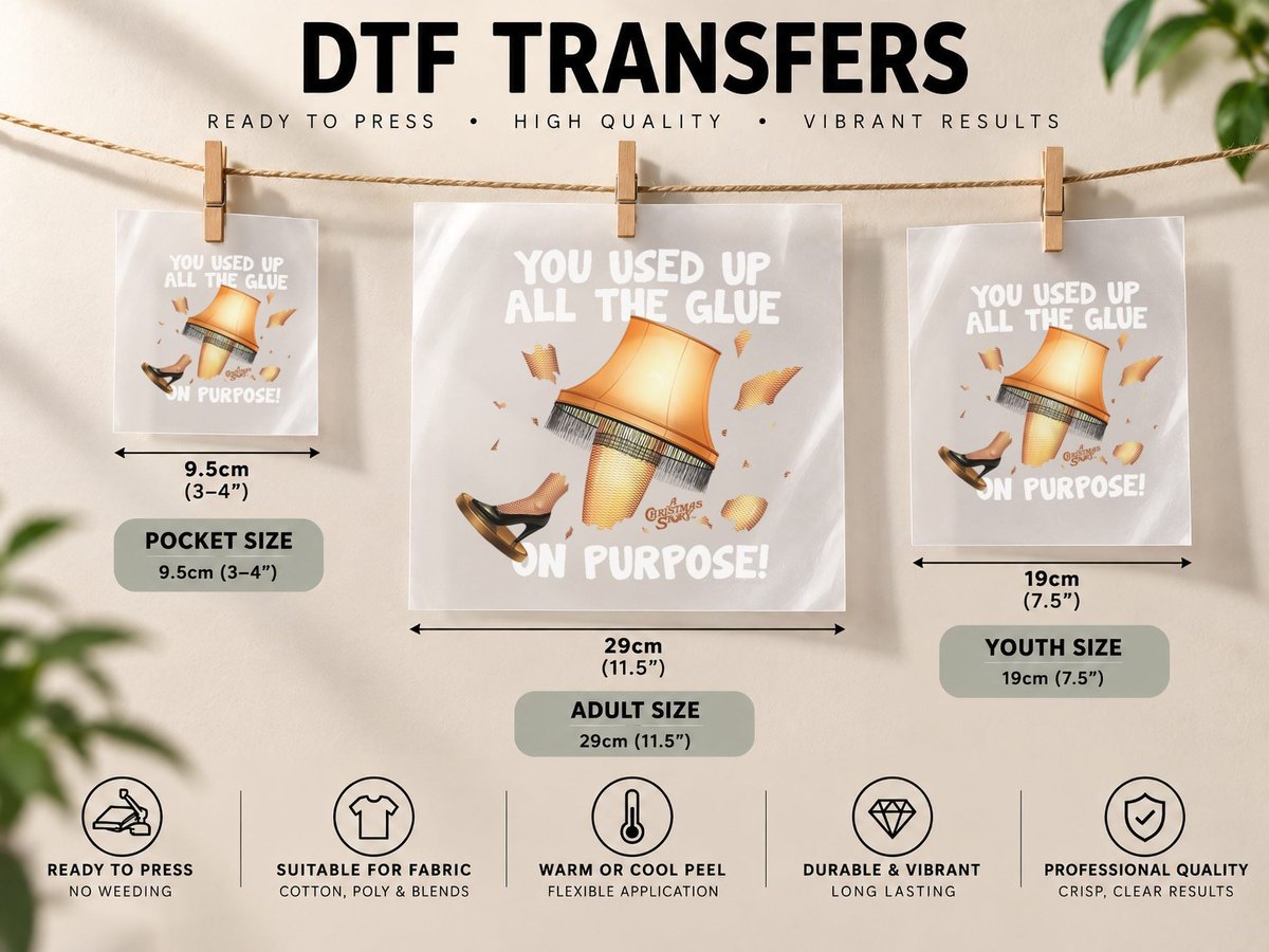 A Christmas Story Used up All the Glue DTF Transfer Iron On