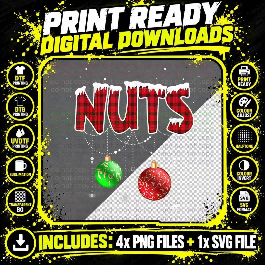 Chest Nuts Matching Chestnuts Christmas Couples Nuts Png SVG Digital Bundle