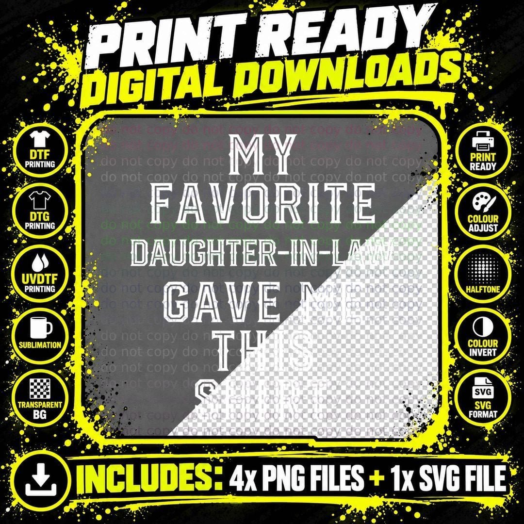 Christmas Gift for Father Mother in Law Funny Birthday Png SVG Digital Bundle