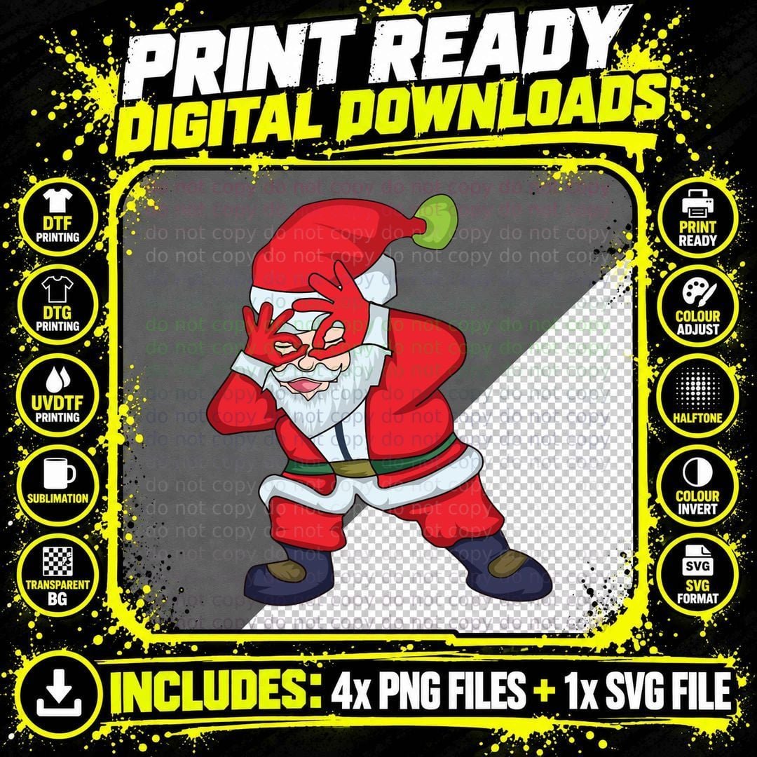 Christmas Santa Claus Griddy Dance Pullover Hoodie Png SVG Digital Bundle