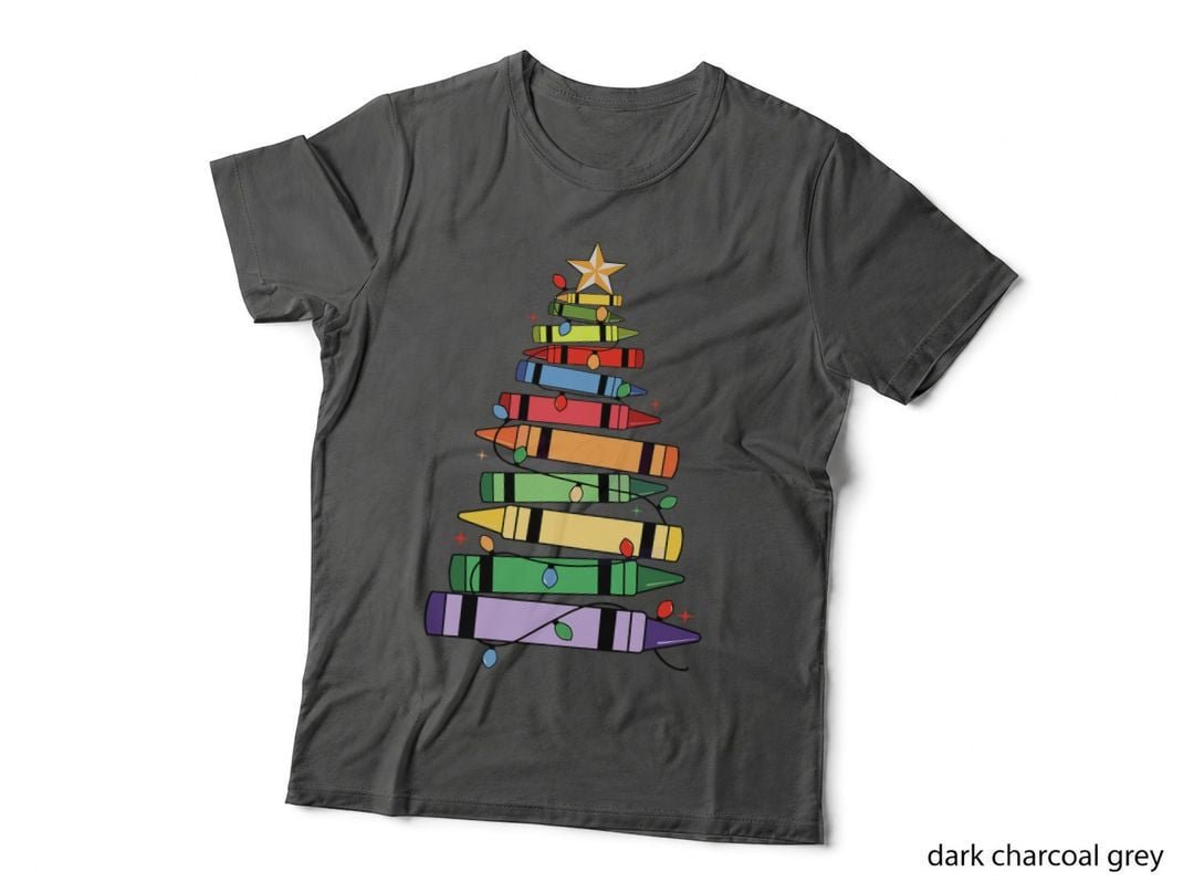 Christmas Teacher Pajamas for Women Tree Light Teaching T-Shirt
