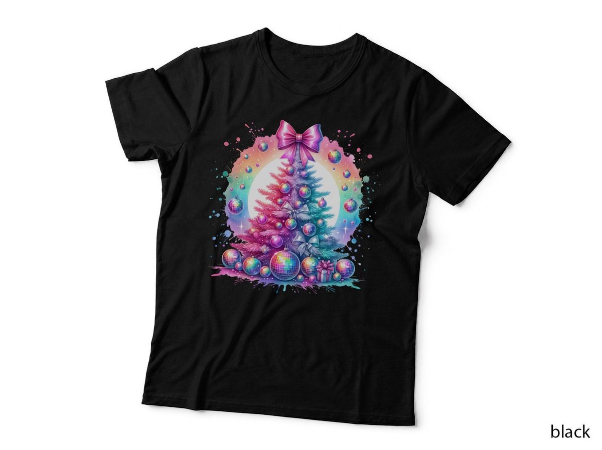 Christmas Tree with Disco, Rustic Lodge, Cozy Winter for Him, Gift T-Shirt