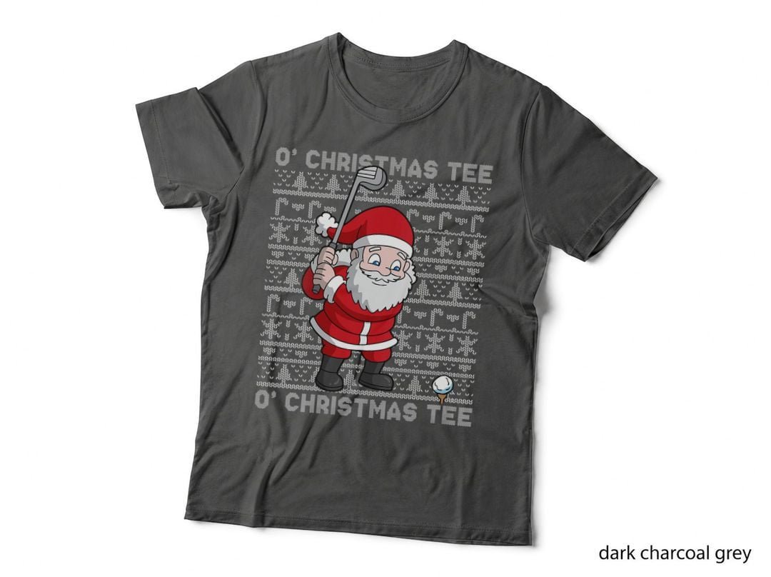 Golf Santa Claus O' Christmas Tee Golfing Golfer Humor Men T-Shirt