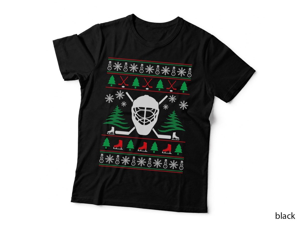 Hockey Ugly Christmas Sweater Funny Hockey T-Shirt