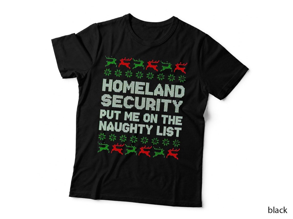 Homeland Security Naughty List Christmas Pullover Hoodie T-Shirt