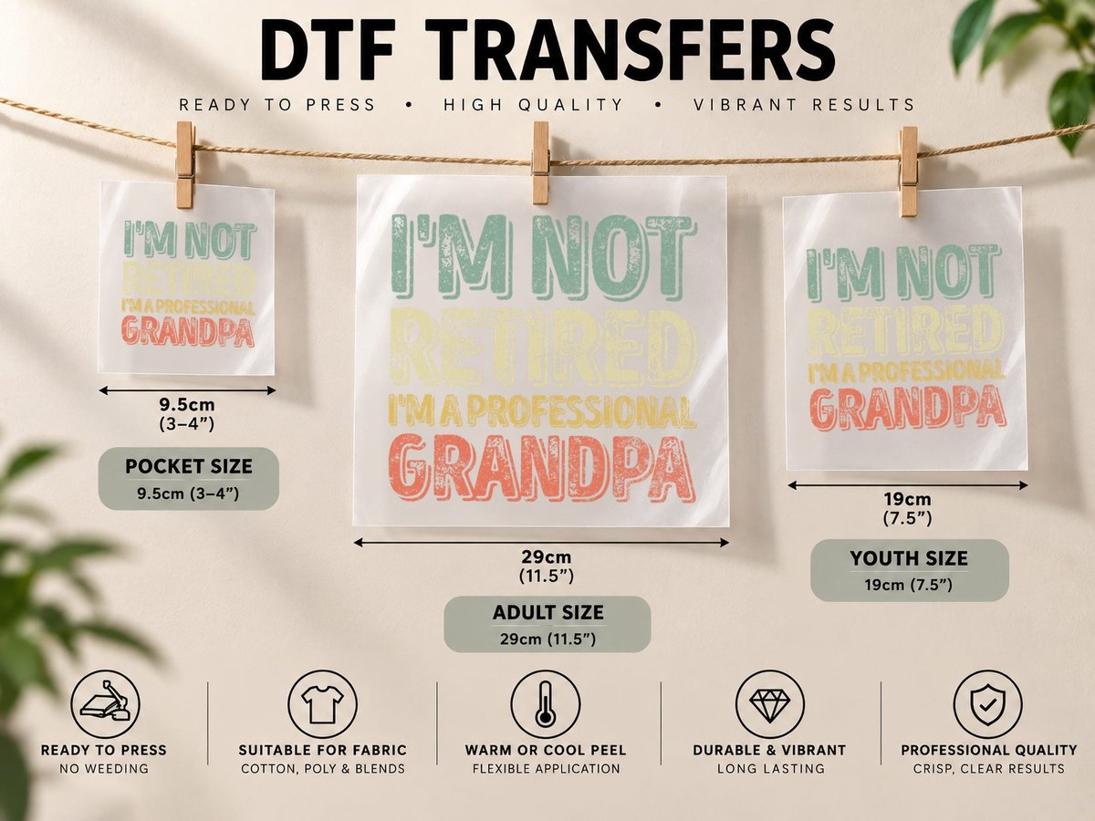 I'm Not Retired I'm a Professional Grandpa Christmas DTF Transfer Iron On