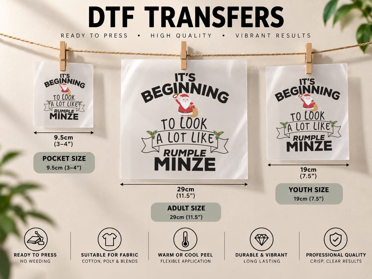 It's Beginning to Look a Lot Like Rumple Minze Christmas DTF Transfer Iron On