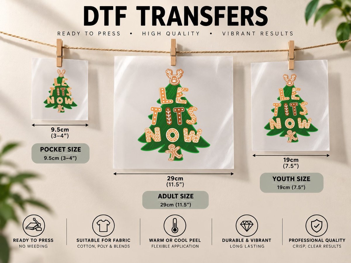Le Tits Now - Let It Snow - Humor Christmas Pullover DTF Transfer Iron On