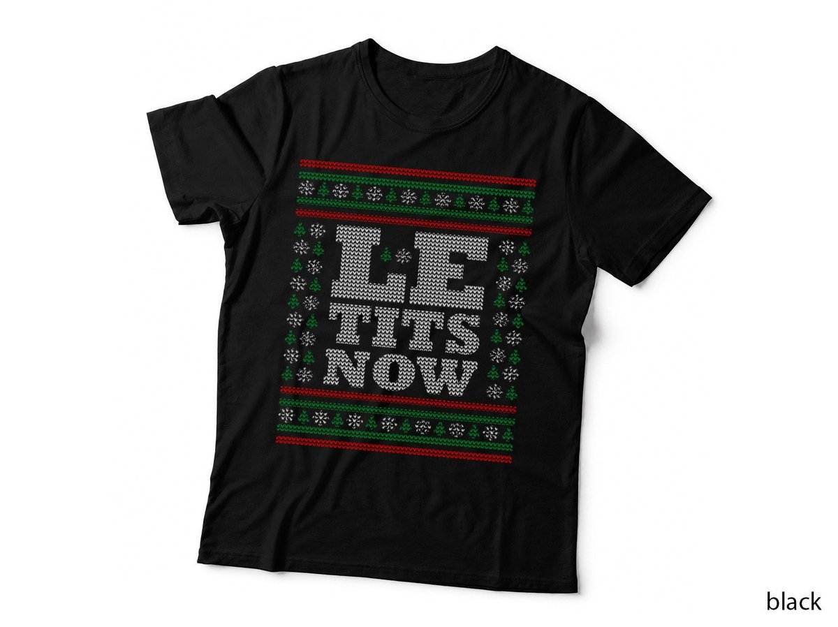 Le Tits Now Ugly Christmas Let It Snow Pullover Hoodie T-Shirt