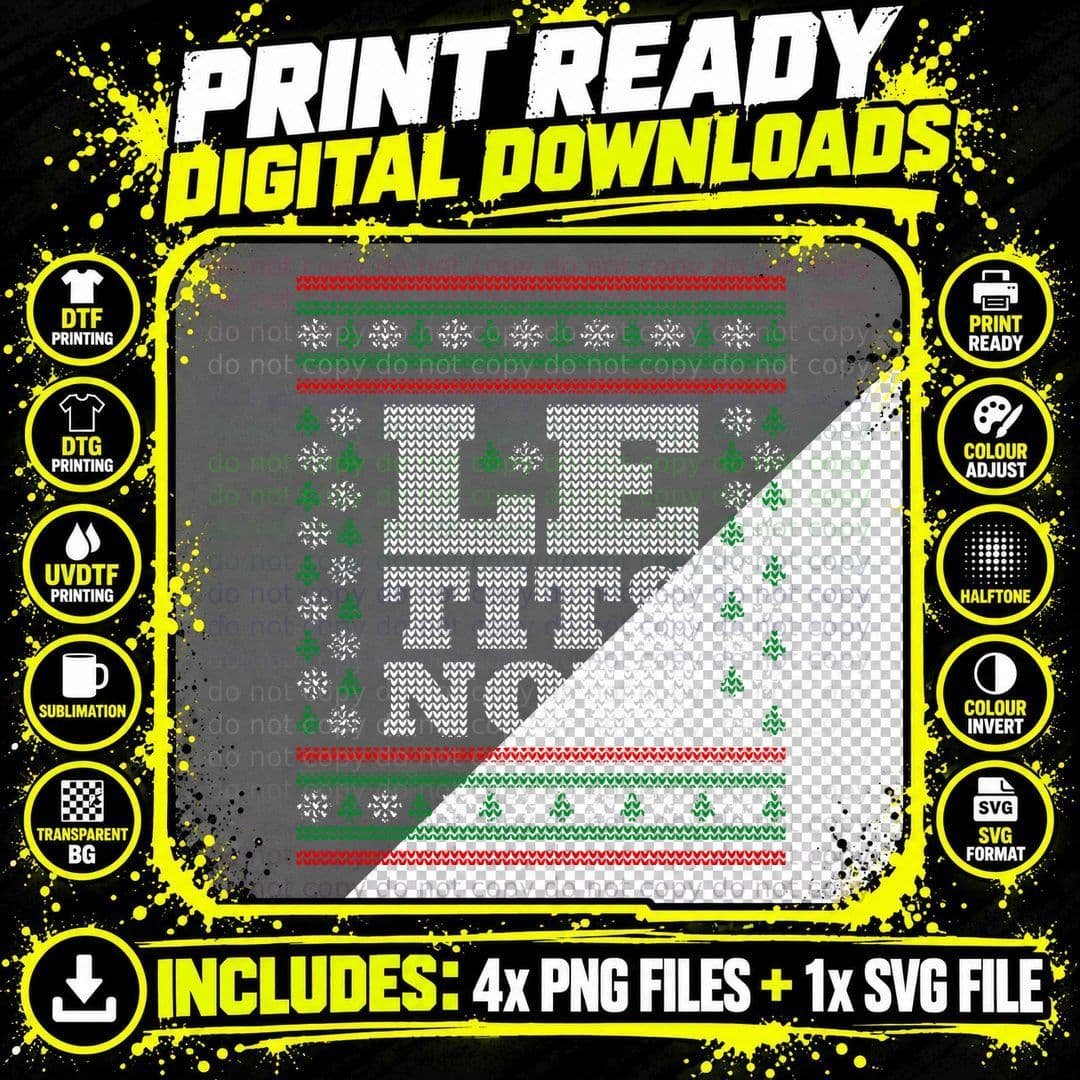 Le Tits Now Ugly Christmas Let It Snow Pullover Hoodie Png SVG Digital Bundle