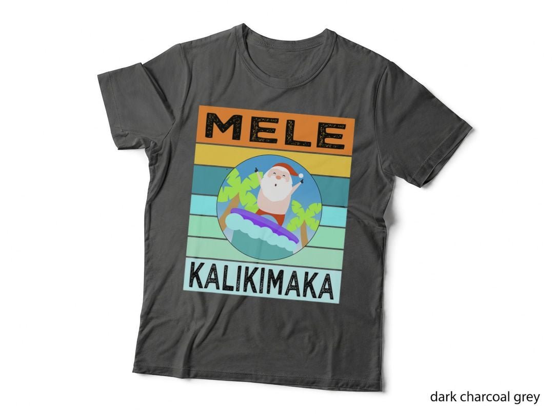 Mele Kalikimaka Shirt Hawaiian Christmas Santa Ugly T-Shirt
