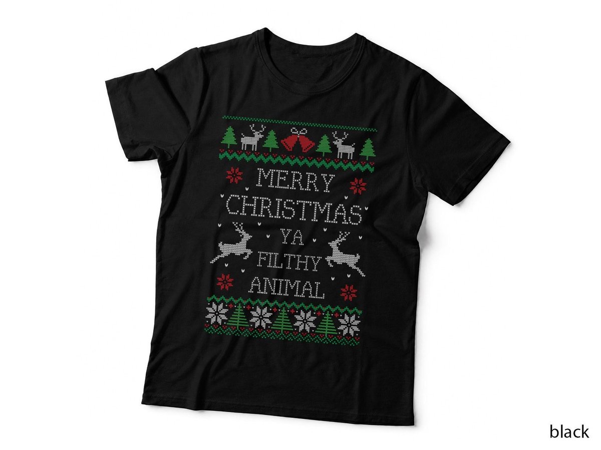 Merry Christmas Animal Filthy Ya, Funny Holiday Animal T-Shirt
