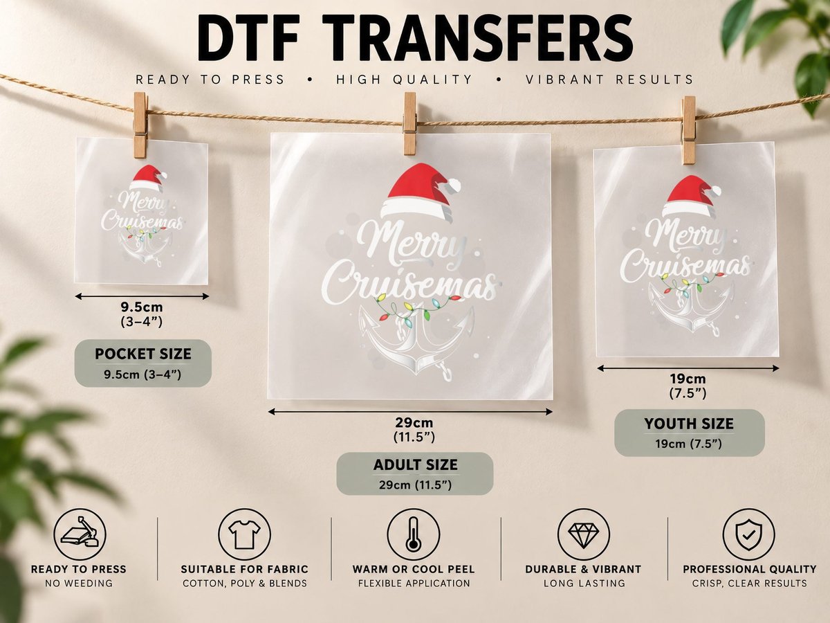 Merry Cruisemas Family Cruise Christmas Funny Boat Trip DTF Transfer Iron On
