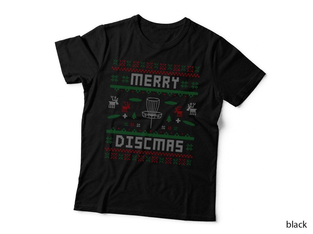 Merry Discmas Disc Golf Ugly Dad Uncle Christmas Pullover Hoodie T-Shirt