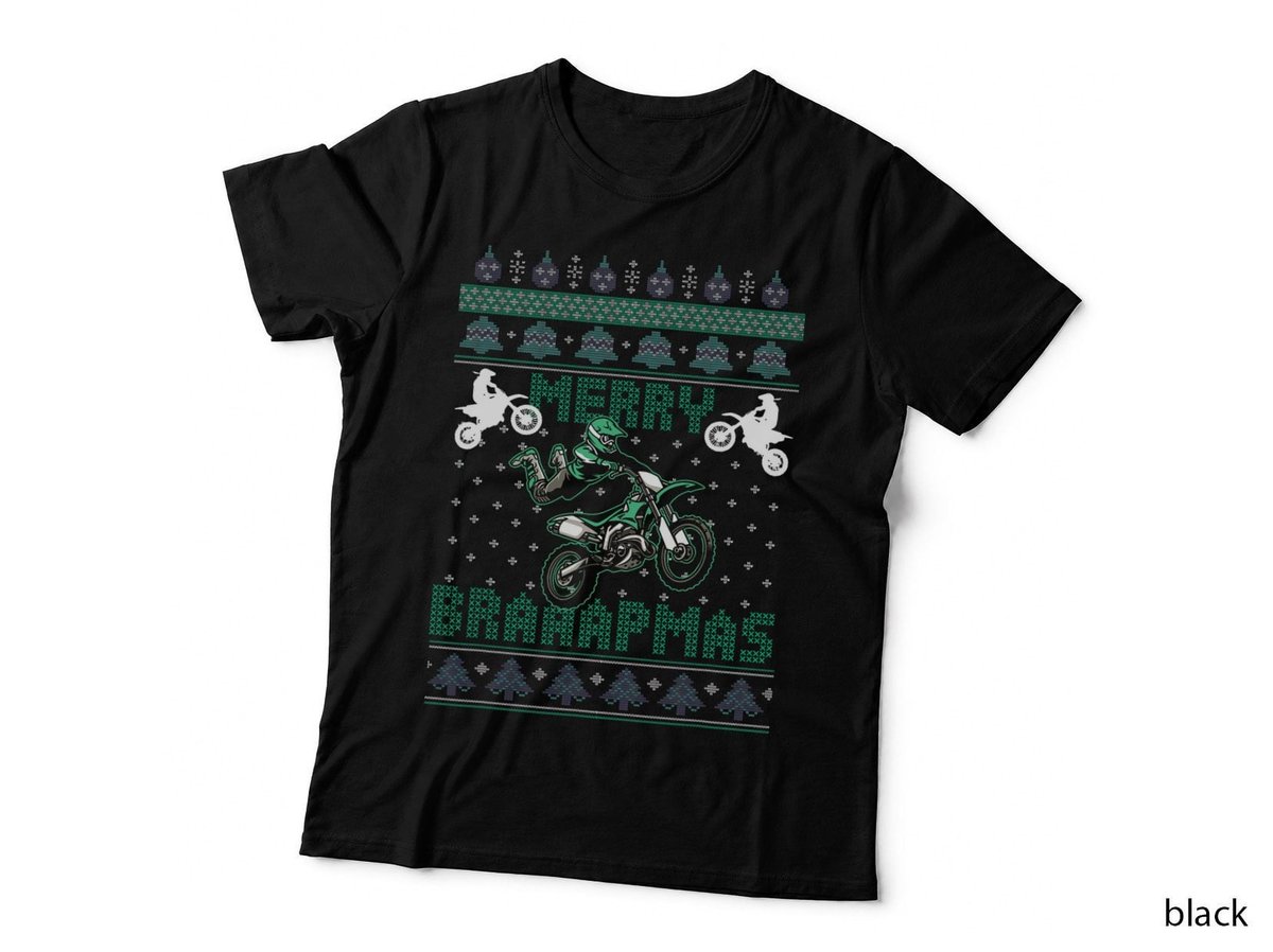 Motocross Xmas Bike Ride Ugly Christmas Motorcycle Dirt Gift T-Shirt