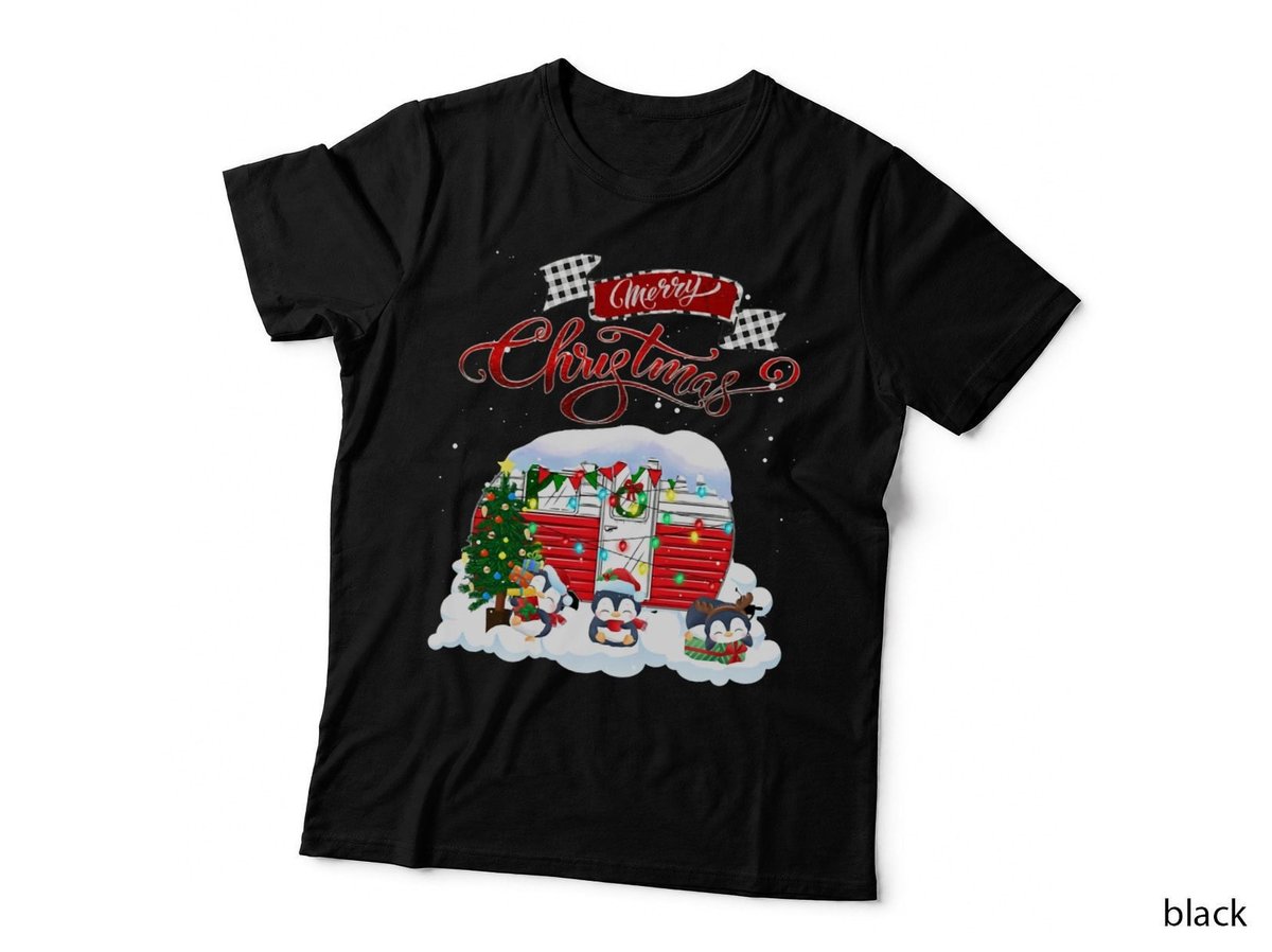 Penguin Merry Christmas Outside Snow Sweatshirt, Xmas Present T-Shirt