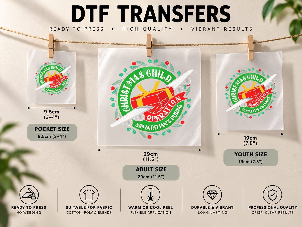 Samaritan's Purse Operation Christmas Child Meme Christmas DTF Transfer Iron On