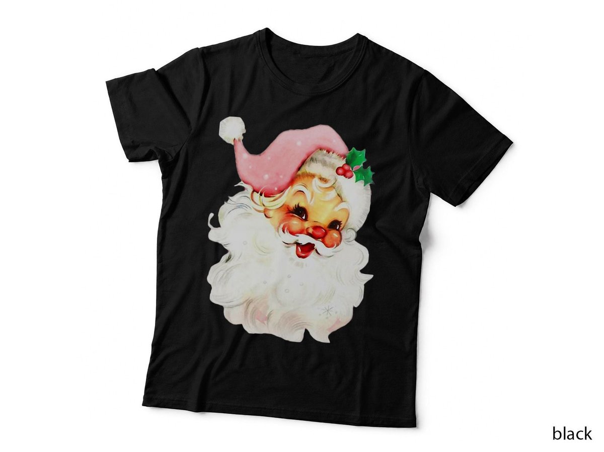 Santa Pink Vintage Christmas Funny Claus Xmas Gifts T-Shirt