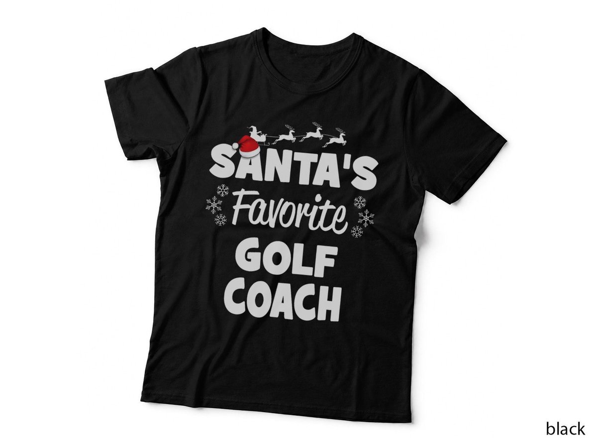 Santa's Favorite Golf Coach Funny Christmas Matching T-Shirt