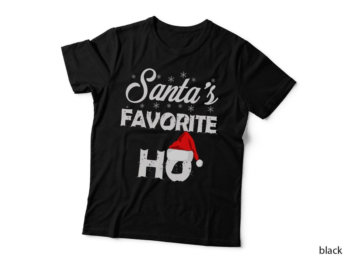 Santa's Favorite Ho Funny Christmas Gift Short Sleeve T-Shirt