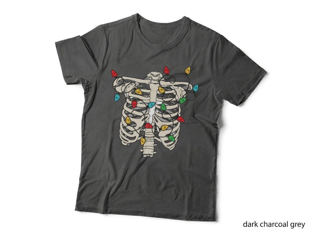 Skeleton Christmas Funny Dead Inside T-Shirt