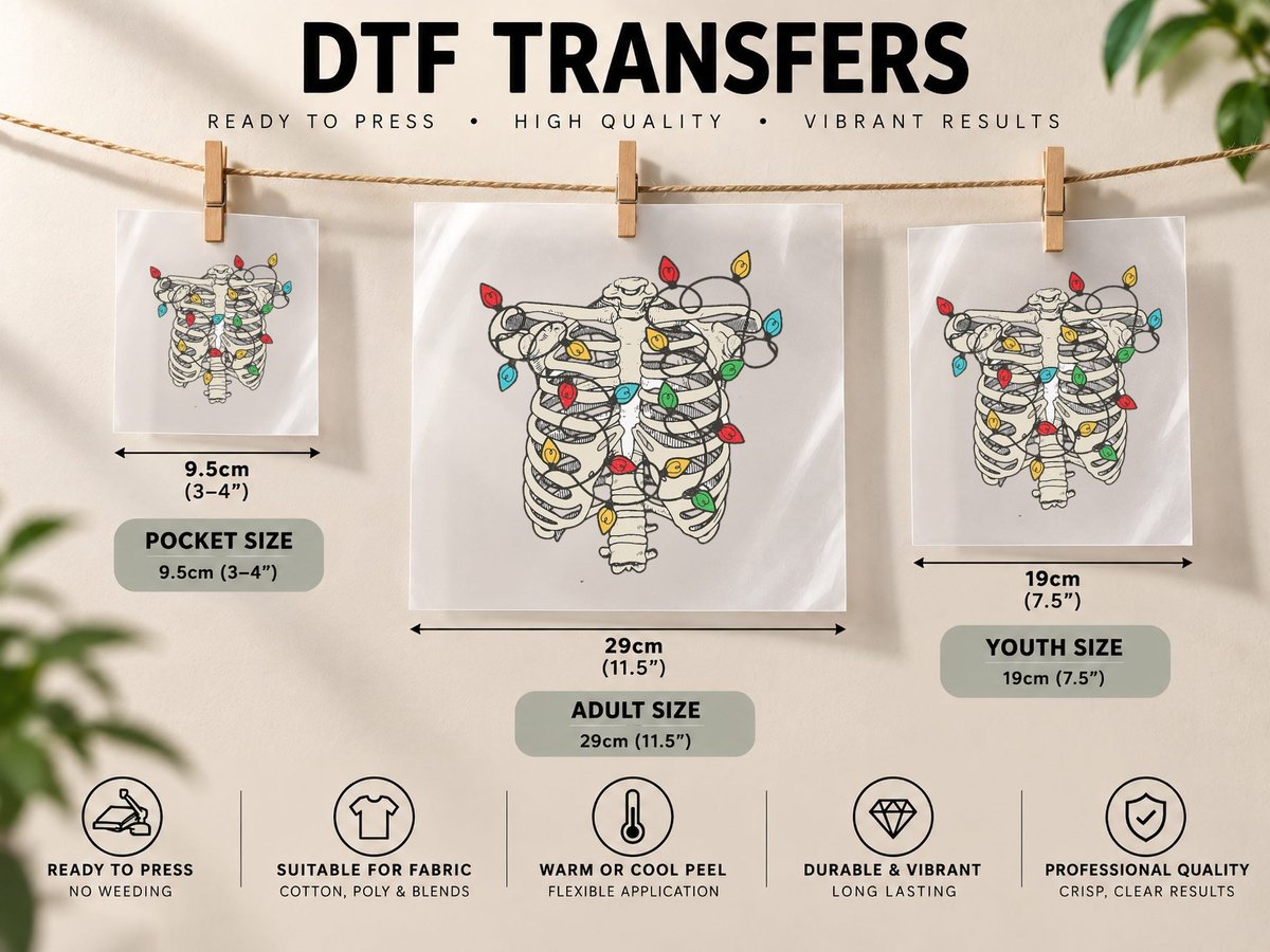 Skeleton Christmas Funny Dead Inside DTF Transfer Iron On