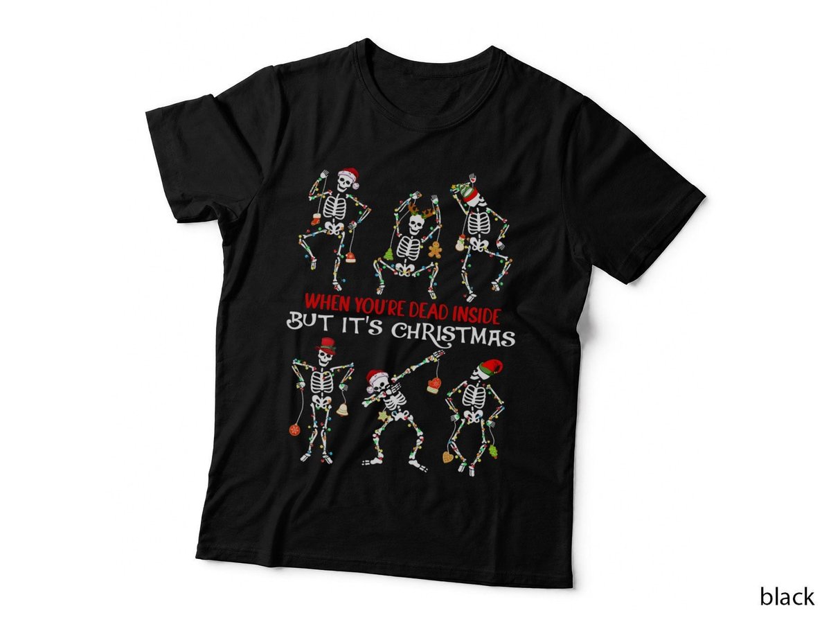 Skeleton Dabbing When You're Dead Inside but Its Christmas T-Shirt