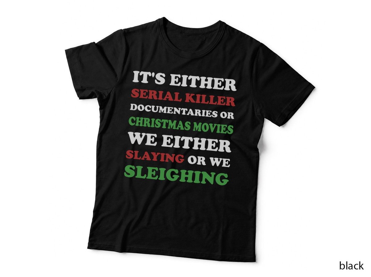 Slaying or Sleighing - Funny True Crime Christmas Pullover Hoodie T-Shirt